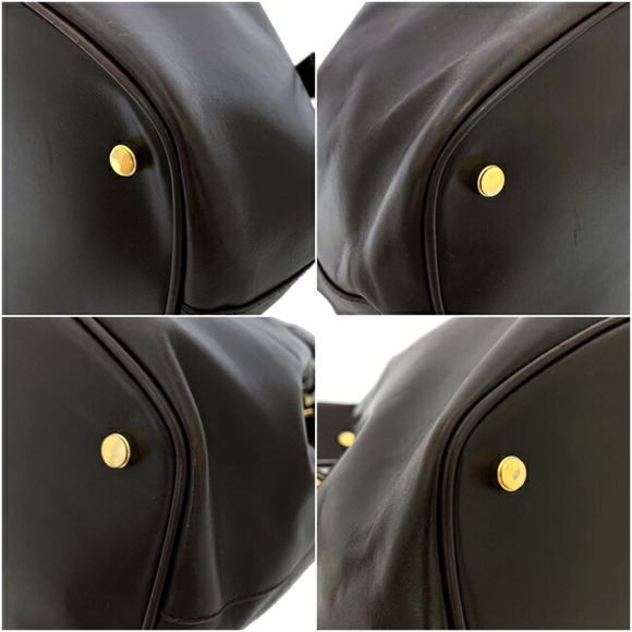 SALVATORE FERRAGAMO Ferragamo One Shoulder Bag Dark Brown Gancini DX-217658 Leat - Picture 9 of 10